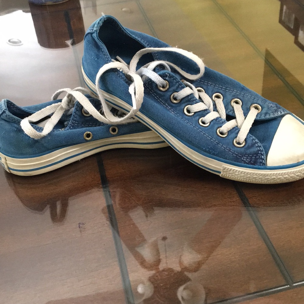 Blue Denim Low Top Converse